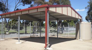 SPECIAL - Carport with Gable Roof - 6mW Gable x 6mL x 2.5mH - $3950 Delivered within 50km of Shed City - Shed City